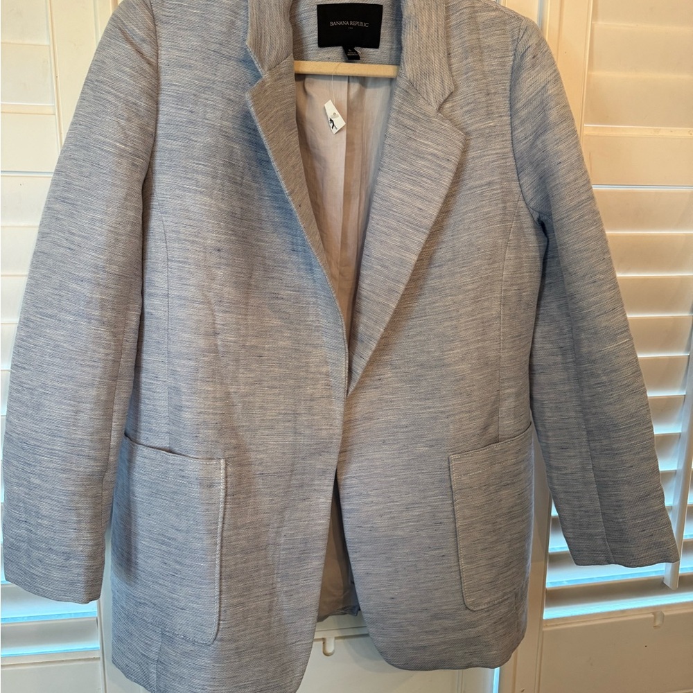 Banana Republic Light Gray Blazer